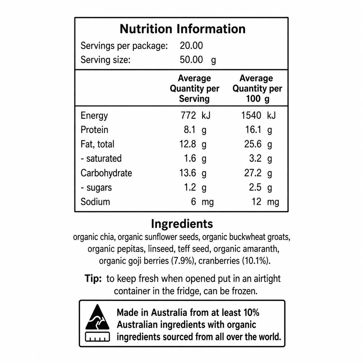 Nutrition Information