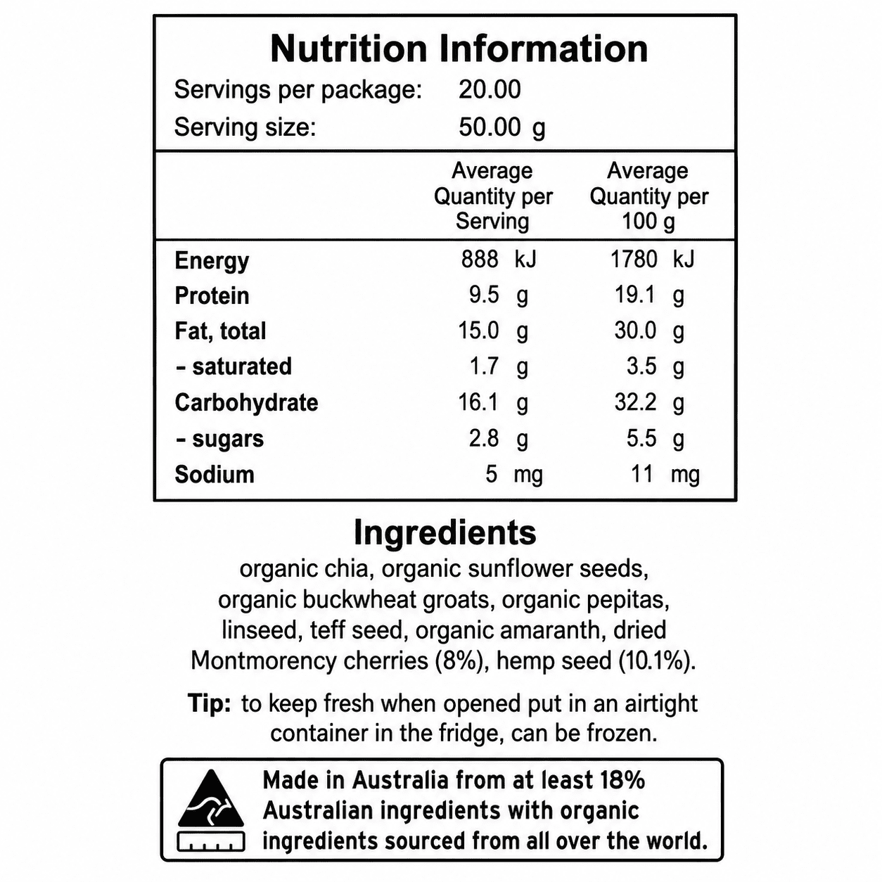 Nutrition Information